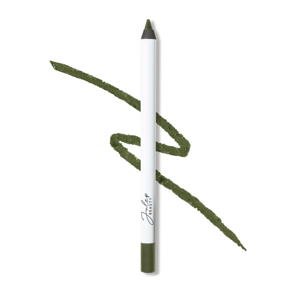 Julep front packaging of camo green pencil showing benefit of secure storage