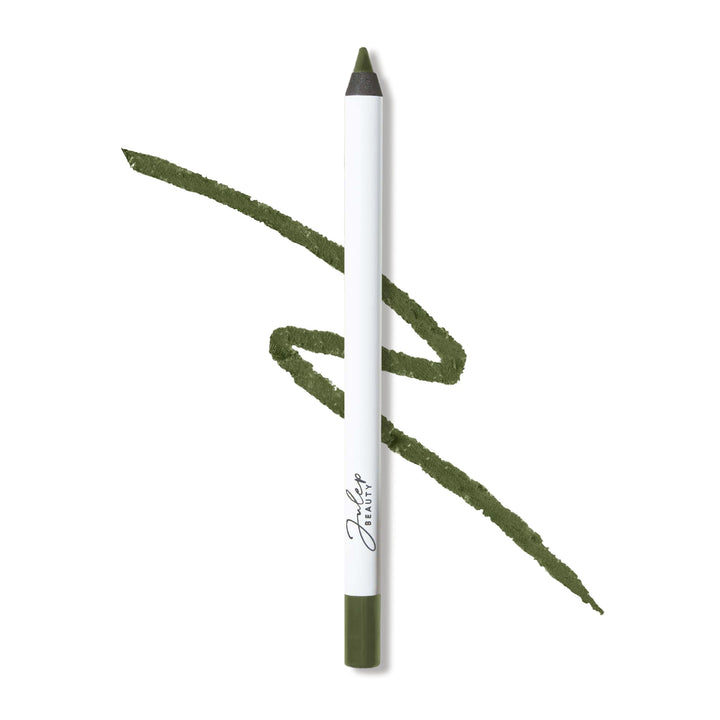 Julep front packaging of camo green pencil showing benefit of secure storage