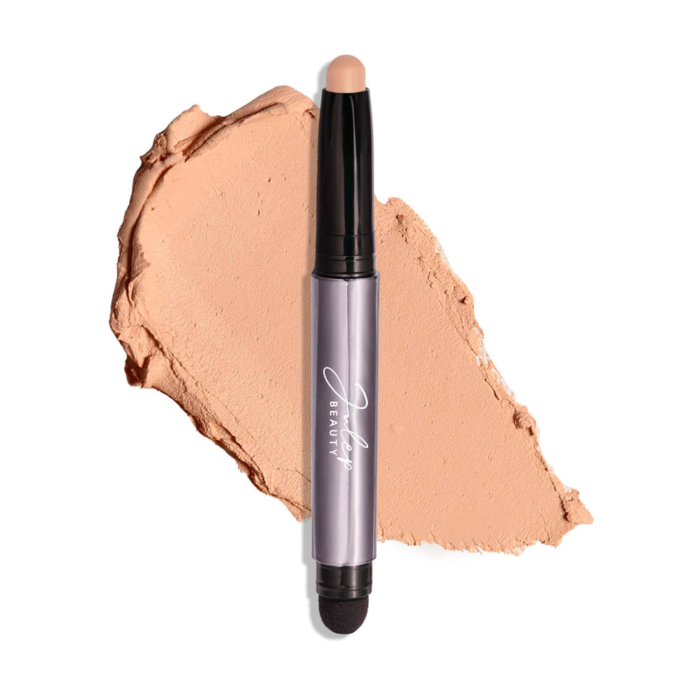 Julep front packaging showing compact matte stick, convenient travel-ready