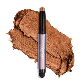 Julep eyeshadow stick front view showing copper shimmer and compact design
