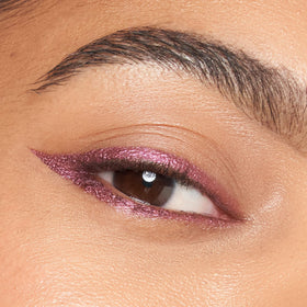 Julep Fig Shimmer applied on eye illustrating luminous finish and longwear
