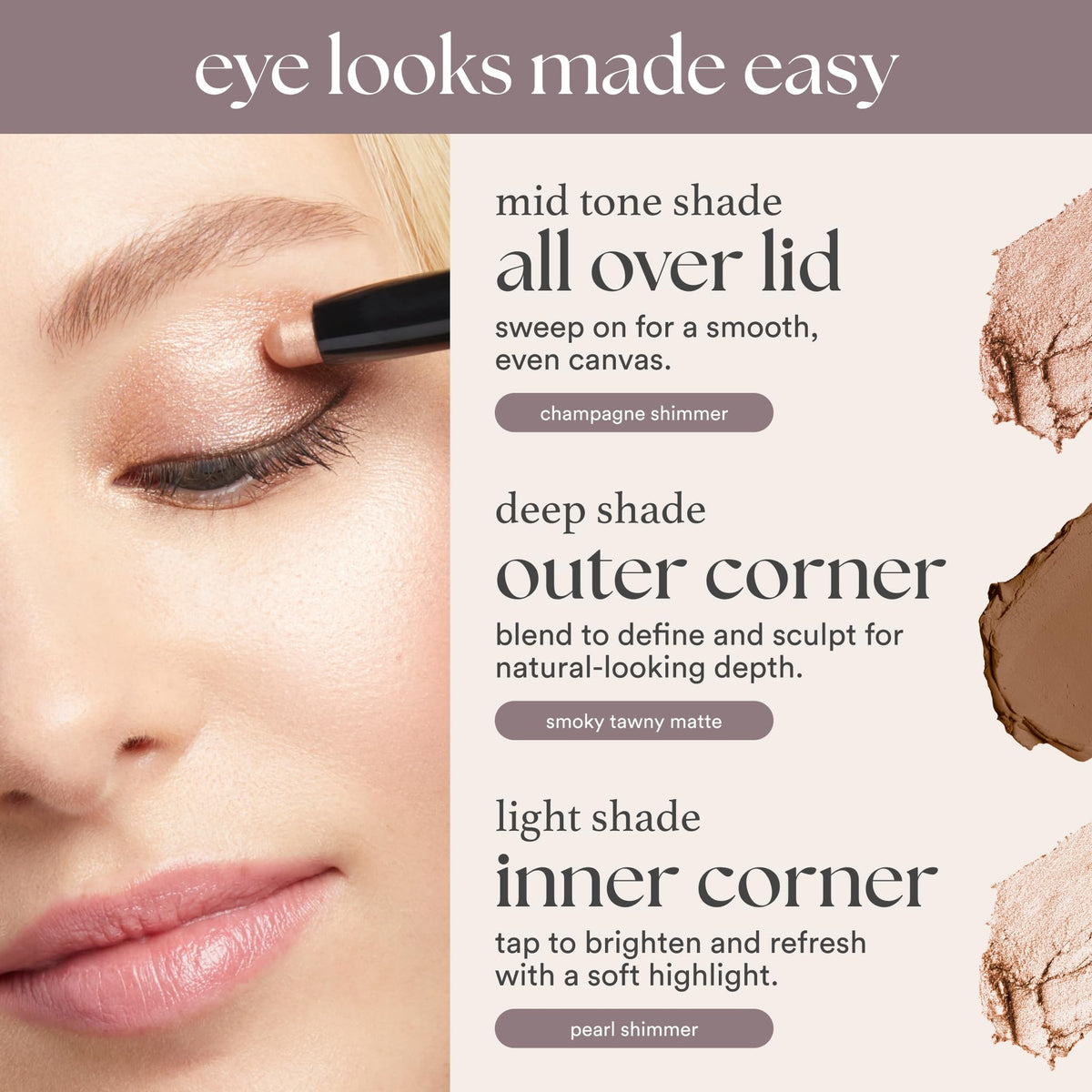 Julep eye application step demonstrating smooth, one-swipe coverage