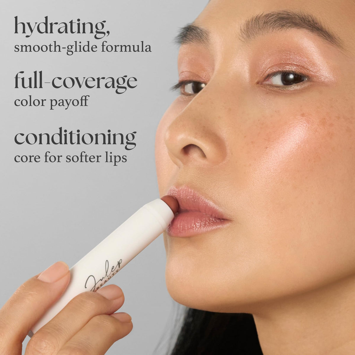 Julep swatch of Cashmere Nude on forearm demonstrating buildable color payoff