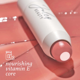 Julep detail of Vitamin E core area emphasizing moisturizing benefit for soft lips