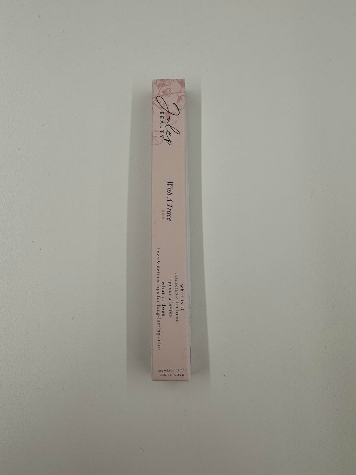 Julep product packaging and shade label showing shade selection clarity and gifting benefit