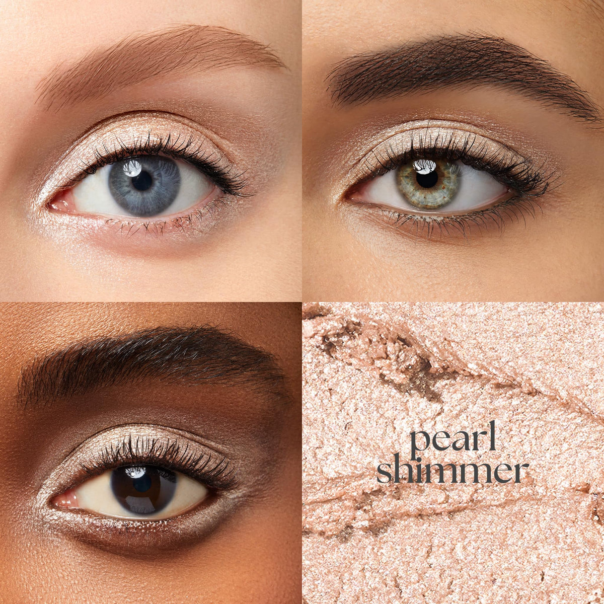 Julep cream-to-powder tip close-up highlighting smooth pearl shimmer application