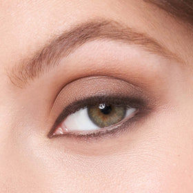 Julep eyeliner texture swatch in Rich Brown demonstrating rich color payoff and blendability