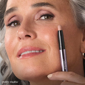 Julep on-model closeup showing even matte finish and crease-resistant benefit