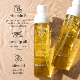 Julep close-up of rosehip and olive oils highlighting nourishing botanical blend benefits