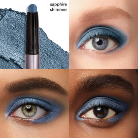 Close-up of Julep Sapphire tip illustrating creamy pigment and shimmer payoff