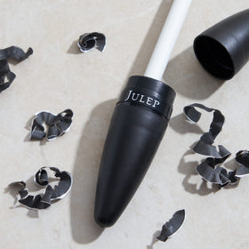 Julep size comparison next to lipstick for scale and portability