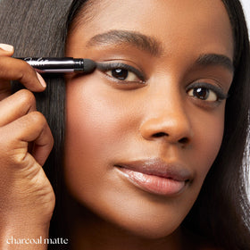 Julep stick applied on model for daytime matte eye with longwear benefit