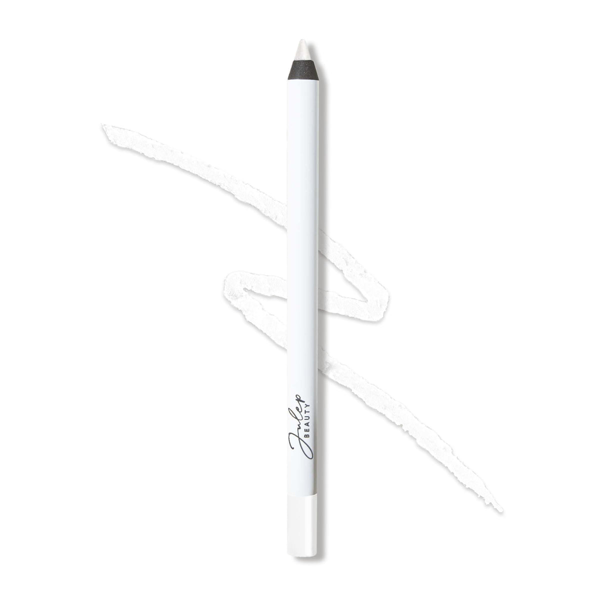Julep white matte pencil front view showing sleek packaging and benefit of easy grip