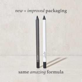 Julep white matte winged liner on model illustrating longwear and defined crease