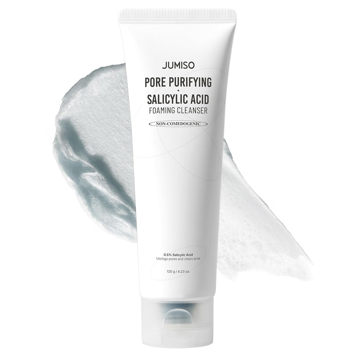 JUMISO foaming cleanser front packaging showing product benefits and size
