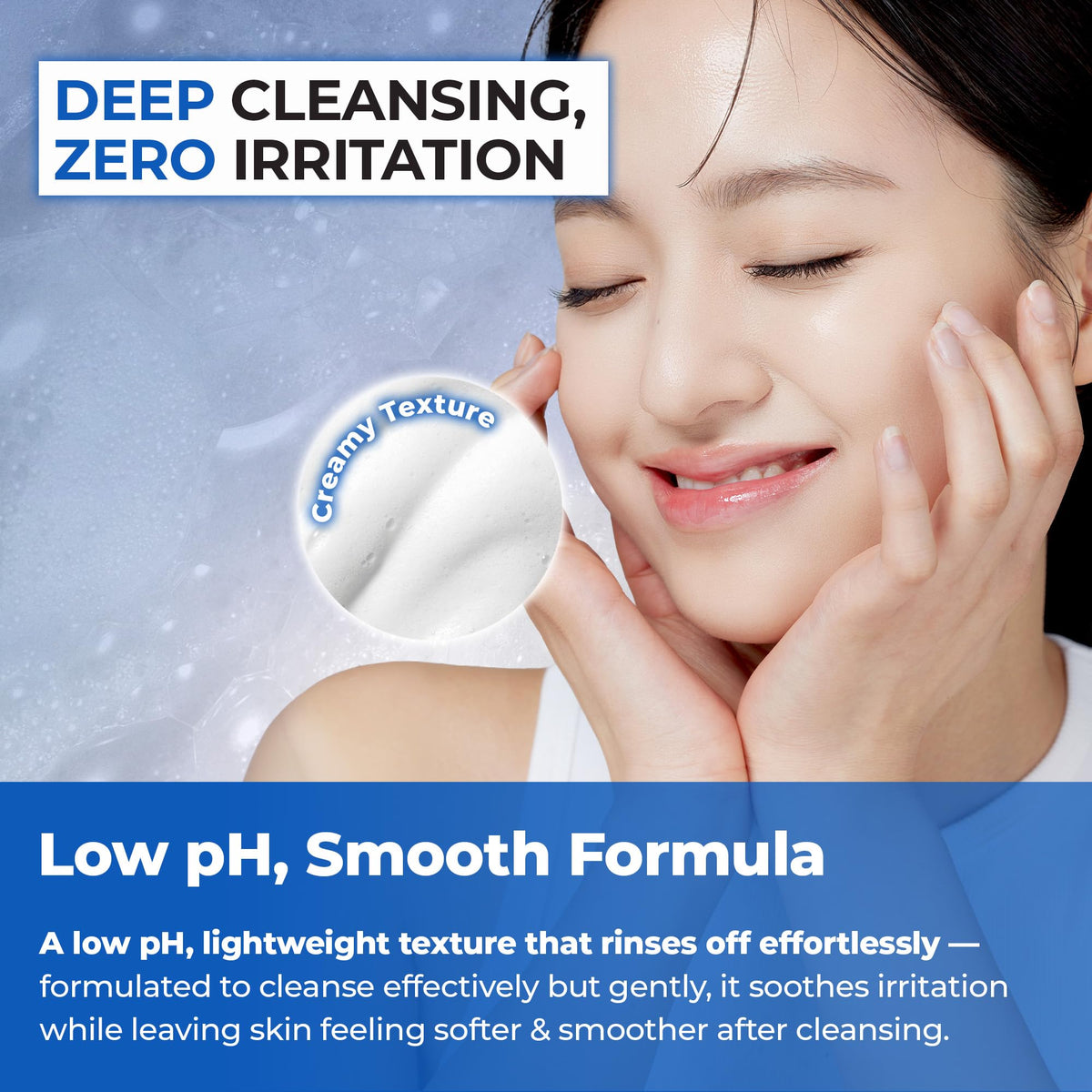 JUMISO foam applied to nose as flash mask to visibly reduce blackheads