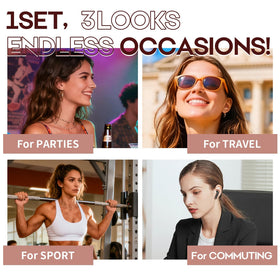 JUNECODE lip stains in a wristlet suggesting on-the-go, no-touchup benefit