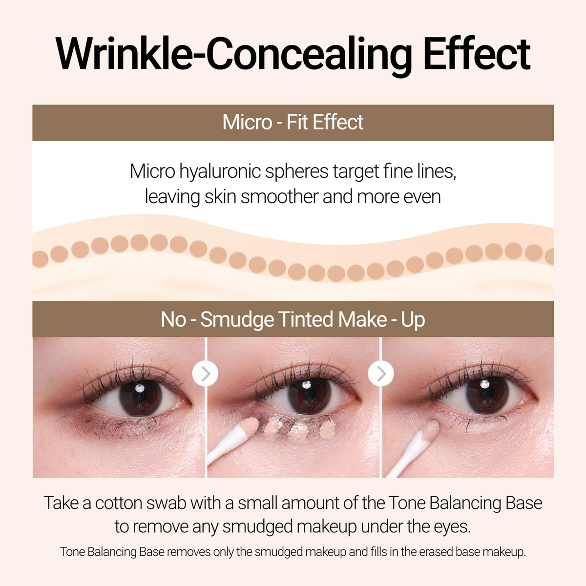 JUNG SAEM MOOL swatches on hand demonstrating natural beige tint and blendable coverage