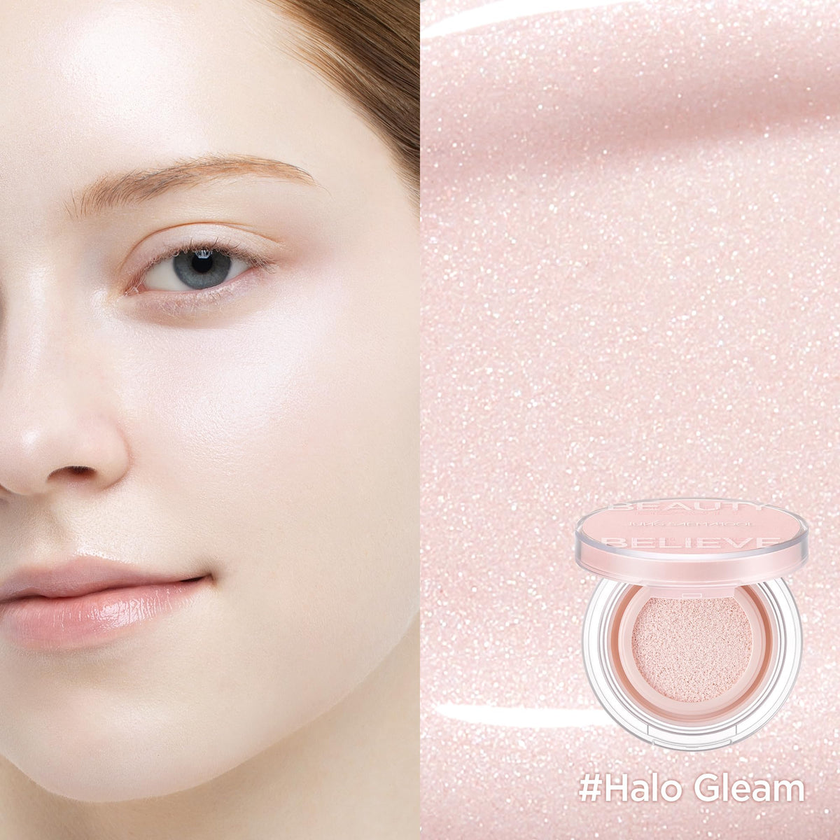 JUNG SAEM MOOL close-up of cushion texture showing fine luminous finish