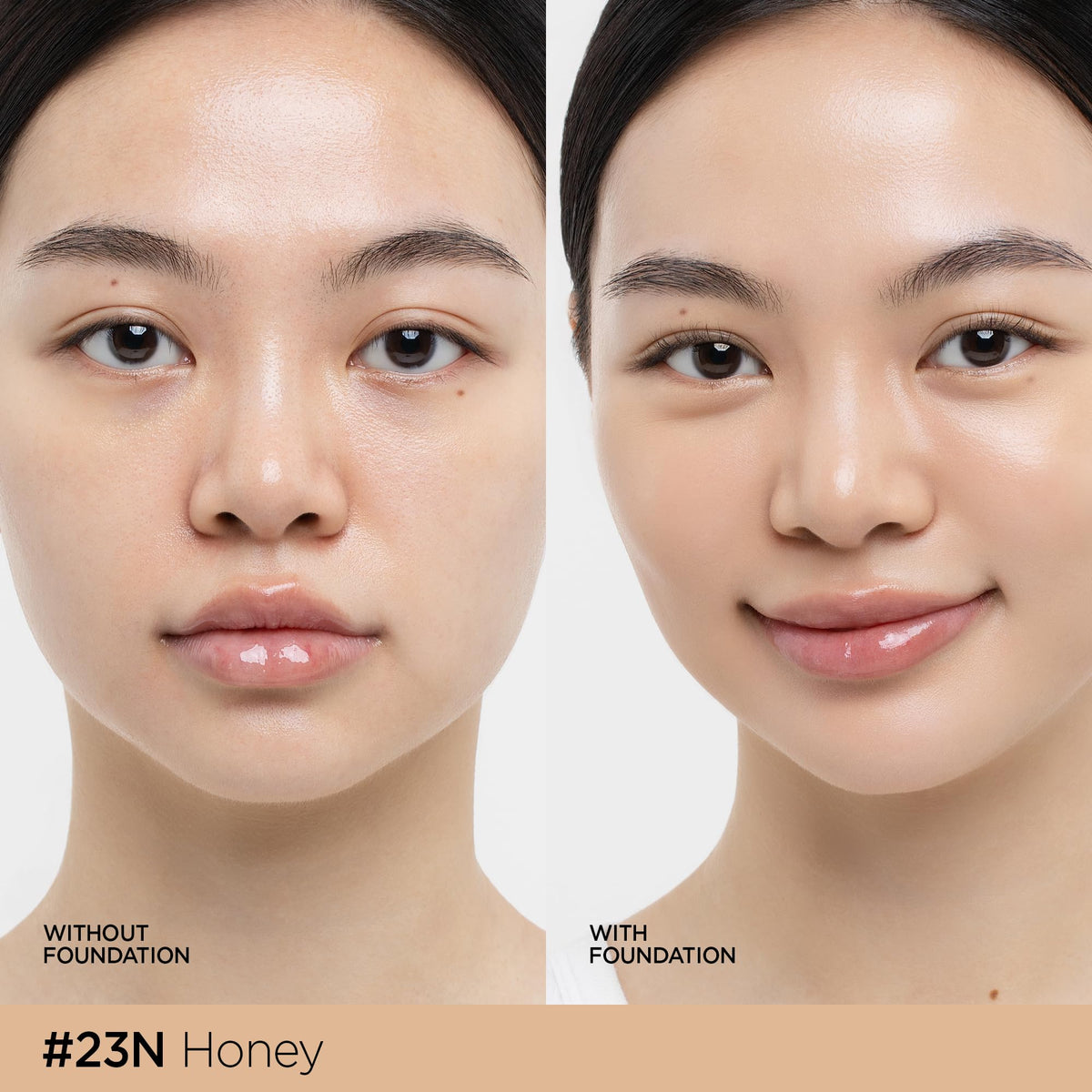 JUNG SAEM MOOL open compact with puff demonstrating easy touch-up benefit