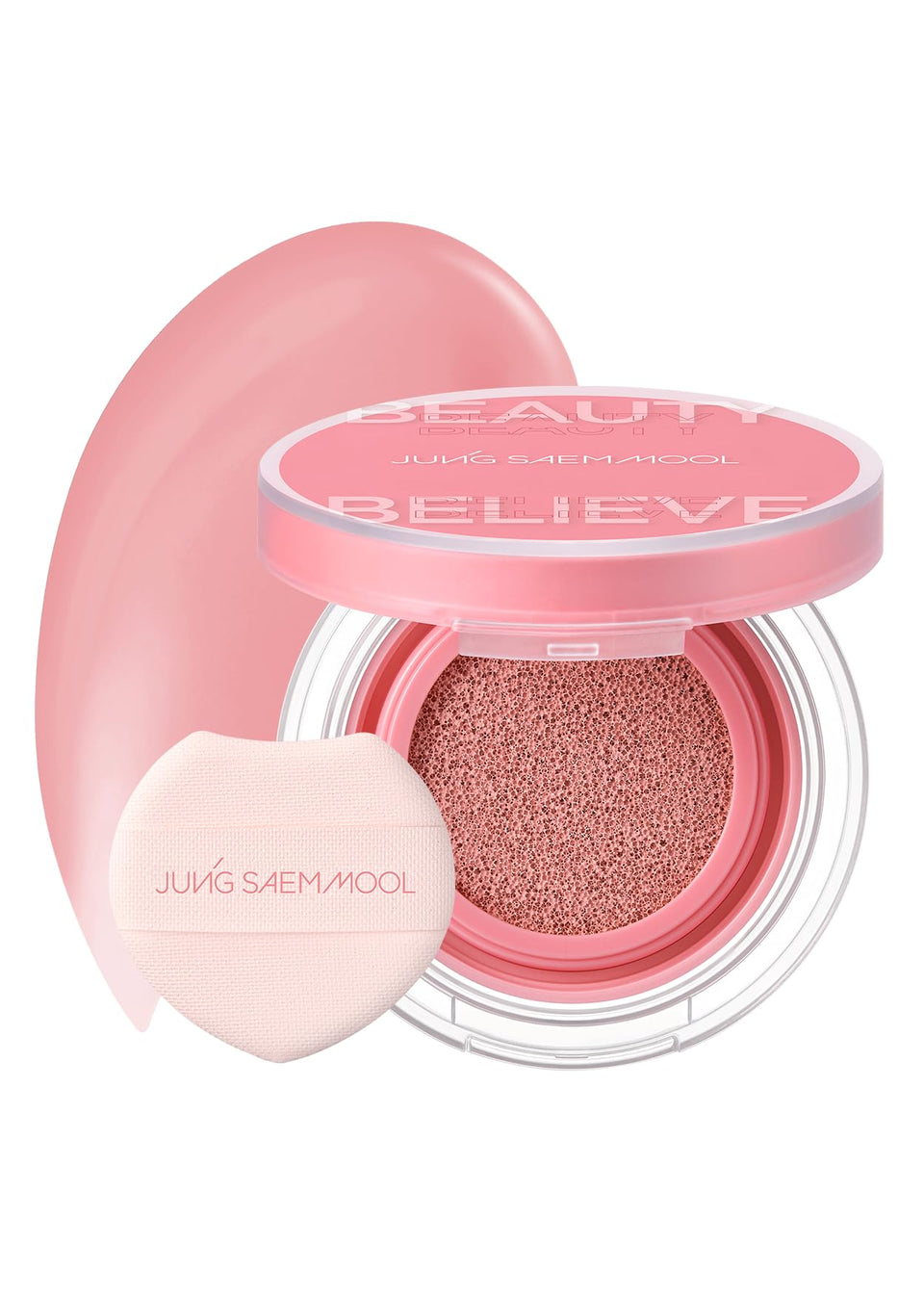 JUNG SAEM MOOL compact front showing sleek casing and brand logo for portable blush