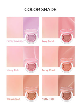 JUNG SAEM MOOL cushion texture close-up illustrating blendable liquid-matte finish