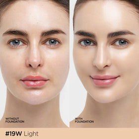 JUNG SAEM MOOL open compact with puff illustrating effortless application benefit