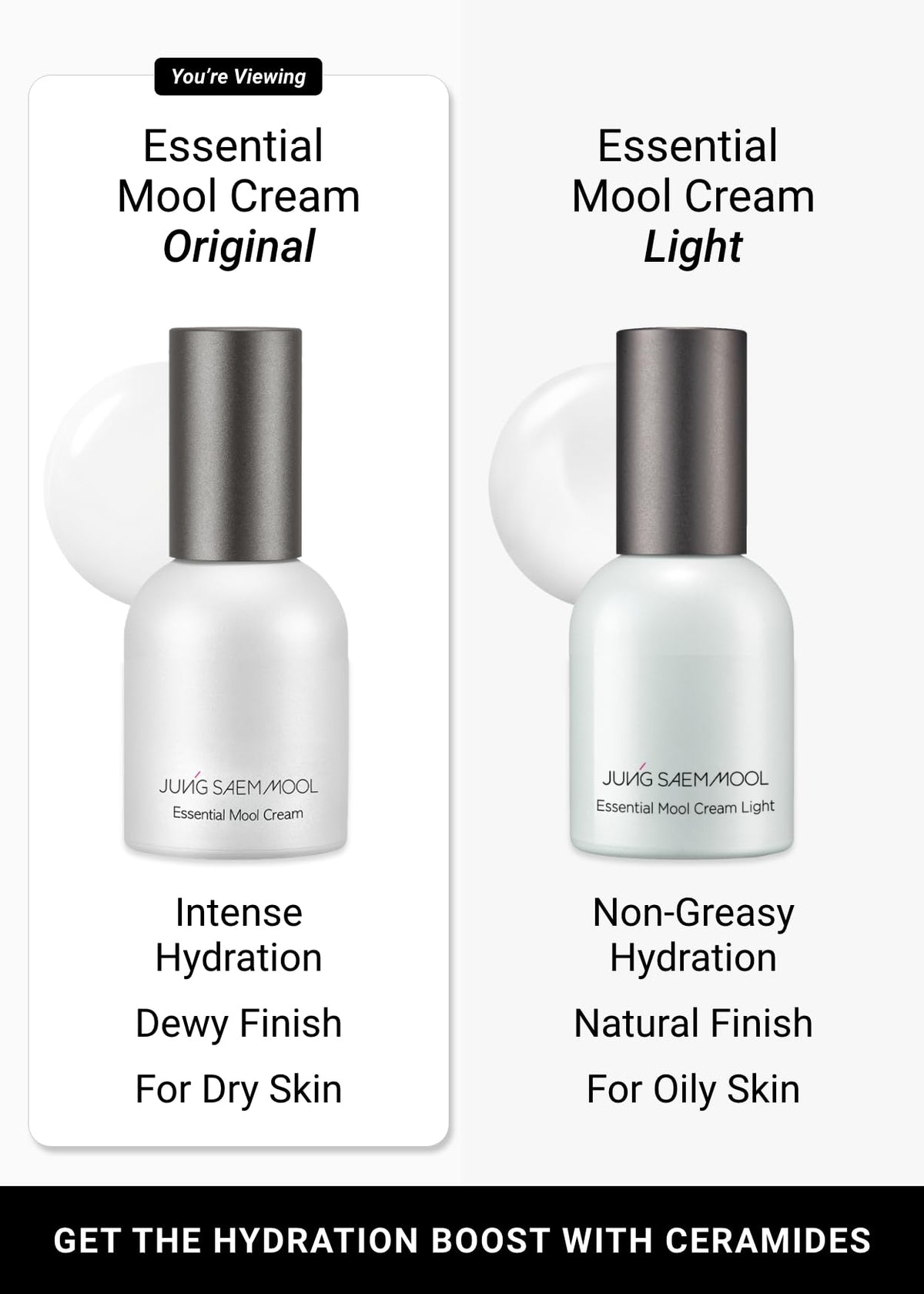 JUNG SAEM MOOL ingredients label detail showing ceramides and panthenol support