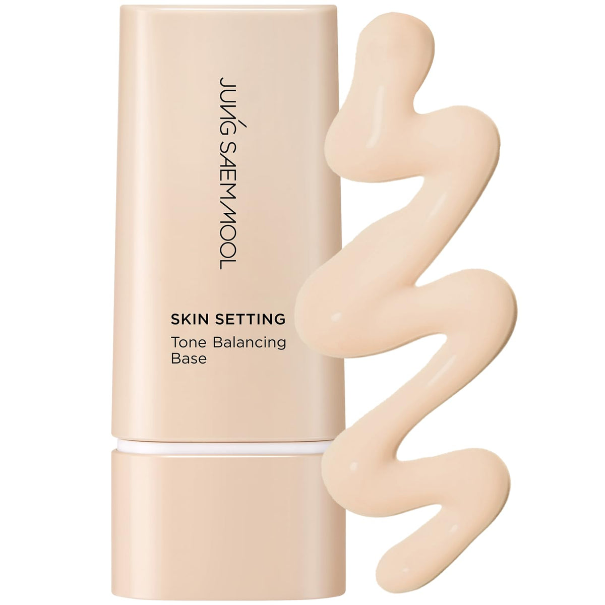JUNG SAEM MOOL front packaging showing sleek primer bottle and product name, professional finish