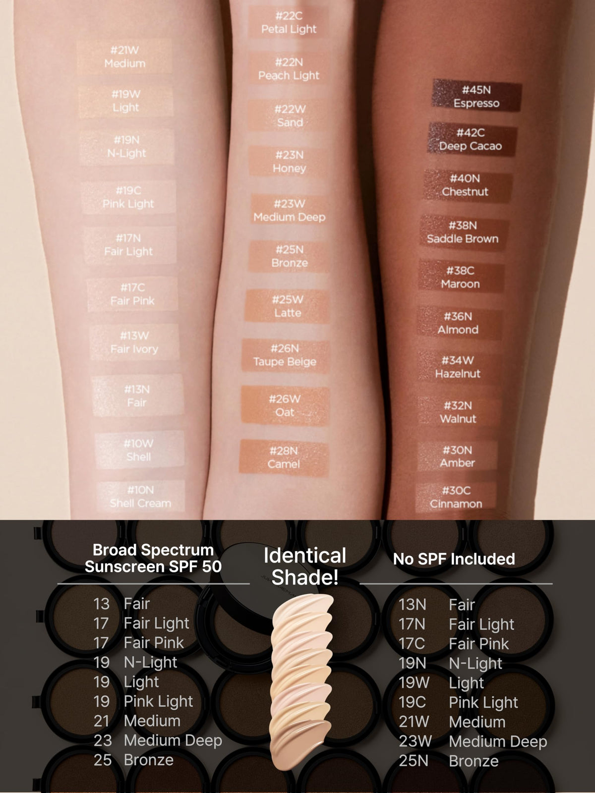 JUNG SAEM MOOL shade 23 Medium Deep swatch illustrating undertone match