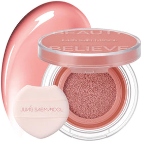 JUNG SAEM MOOL front compact showing sleek blush packaging and portability