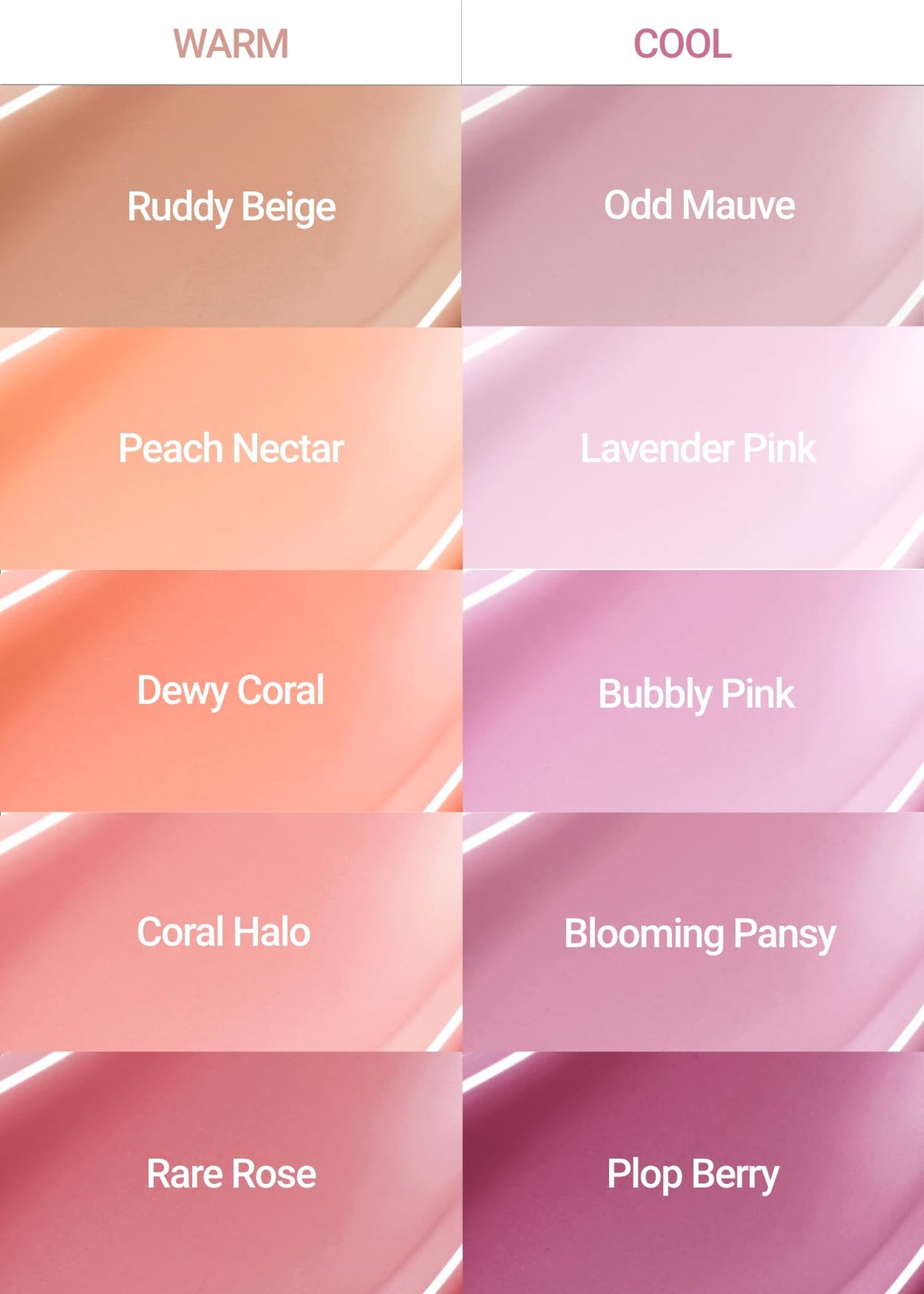 JUNG SAEM MOOL packaging with shade swatch showing coral halo color payoff