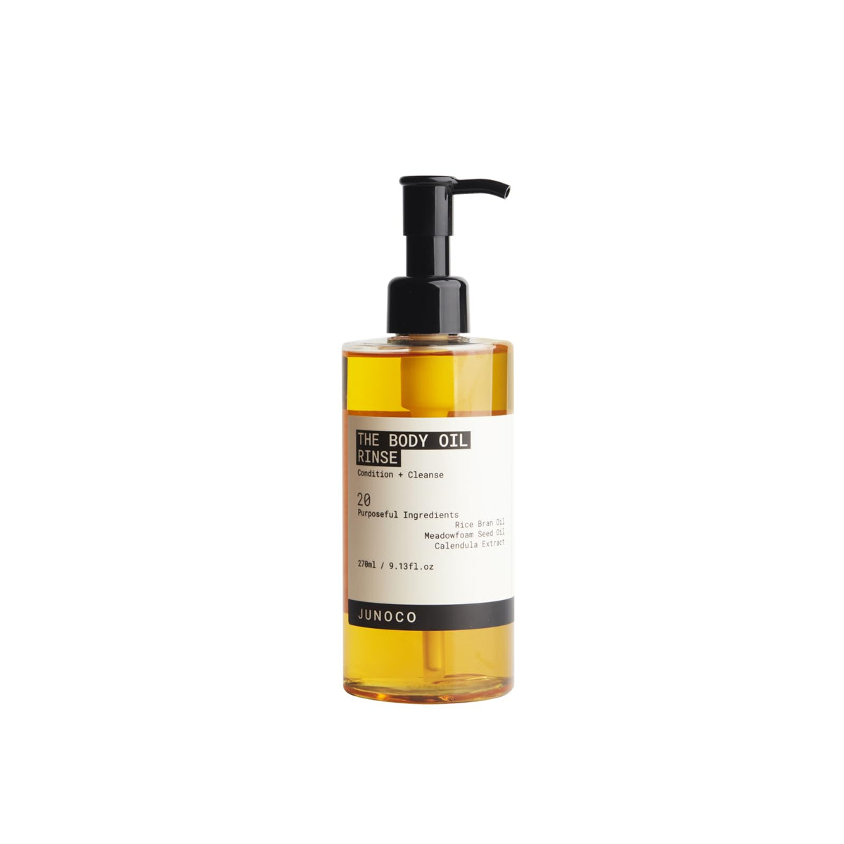 JUNO & Co. front bottle view showing label and 9.13 fl oz size, clear product identification
