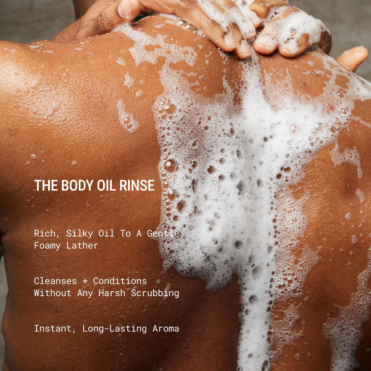 JUNO & Co. pump dispensing silky oil texture that spreads easily for gentle cleansing