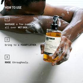JUNO & Co. product staged with calendula and meadowfoam botanicals, conveying soothing benefits