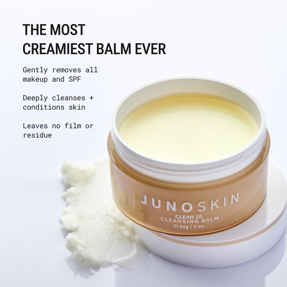 JUNO & Co. close-up texture shot showing smooth balm for easy application