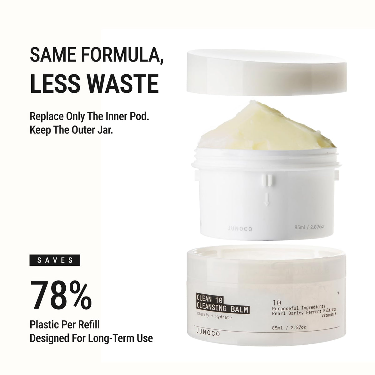 JUNO & Co. cleanser on bathroom counter showing routine-friendly convenience