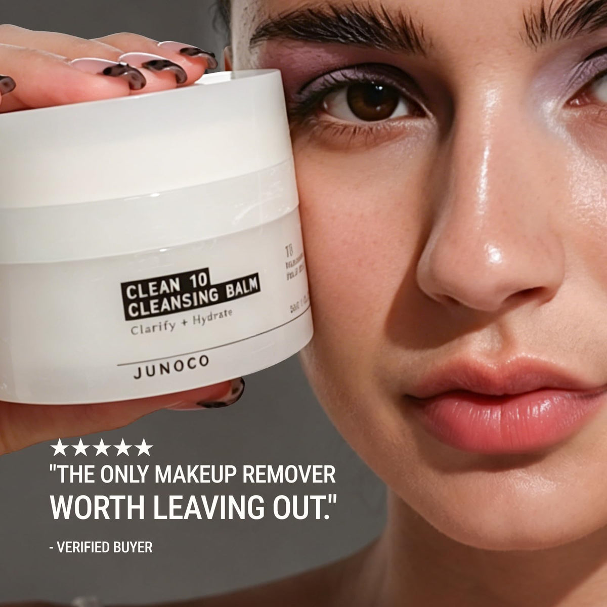 JUNO & Co. refill pouch beside jar illustrating low-waste refill advantage