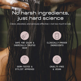 Jupiter duo in shower application demonstrating gentle cleansing and refreshed scalp benefit