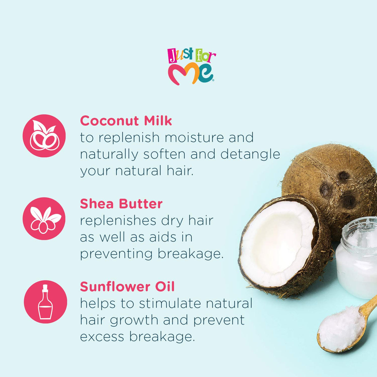 Just For Me applied to child’s wet curls demonstrating smoother combing and reduced tangles
