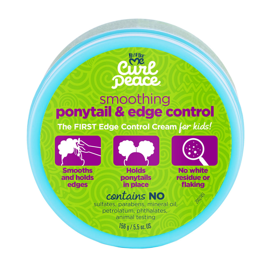Just For Me front packaging showing both ponytail and edge control tubes for neat styling