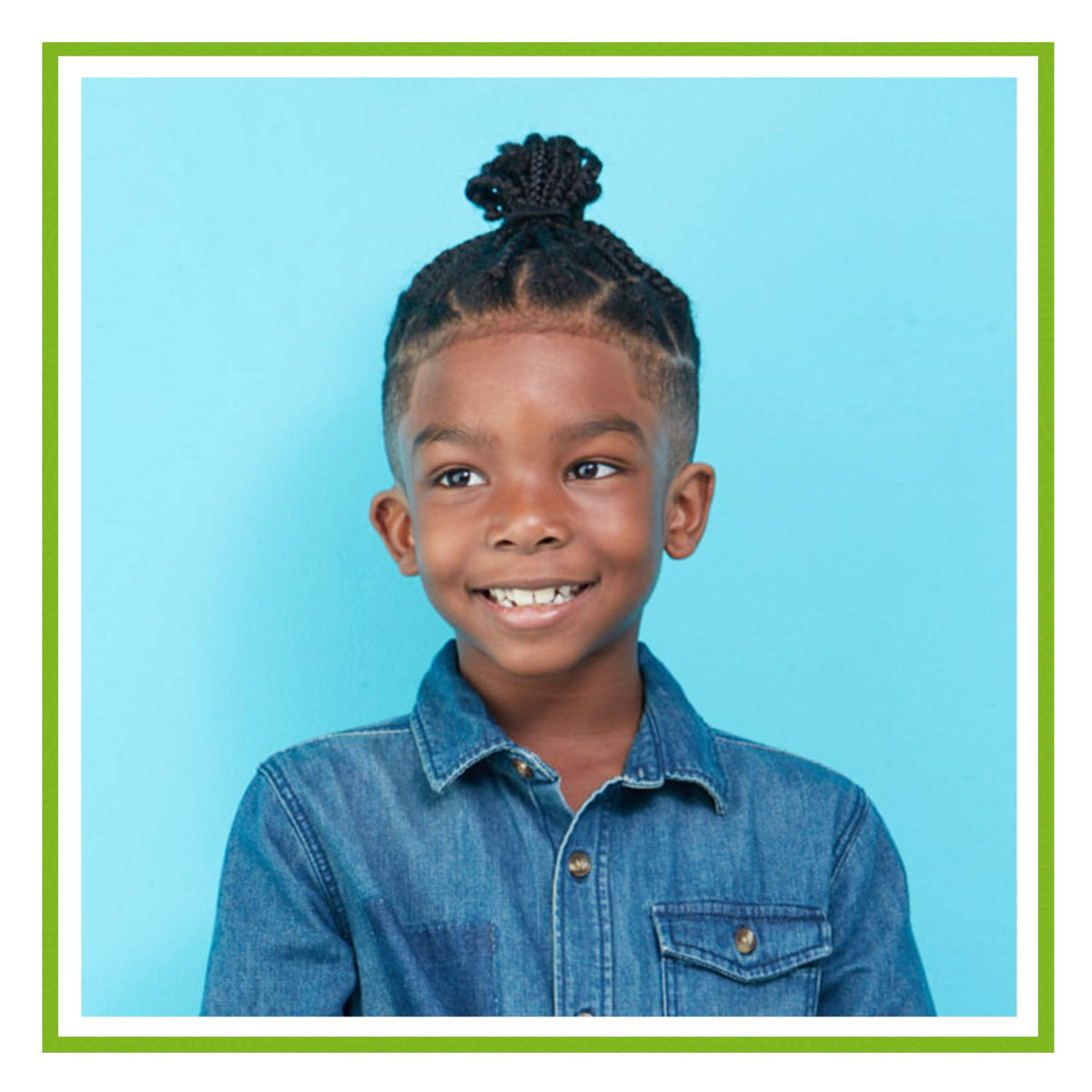 Just For Me used in a kid styling scene producing tidy, healthy-looking hair
