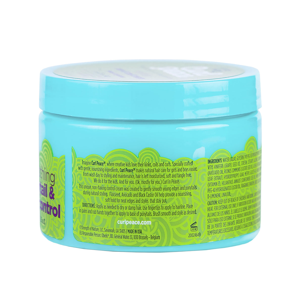 Just For Me product in use styling a sleek ponytail demonstrating frizz control benefit