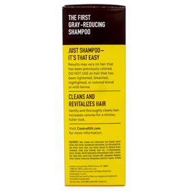 Just for Men Control GX bottle in hand illustrating size and portability benefit