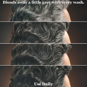 Just for Men Control GX label close-up highlighting keratin and grey-reducing claims