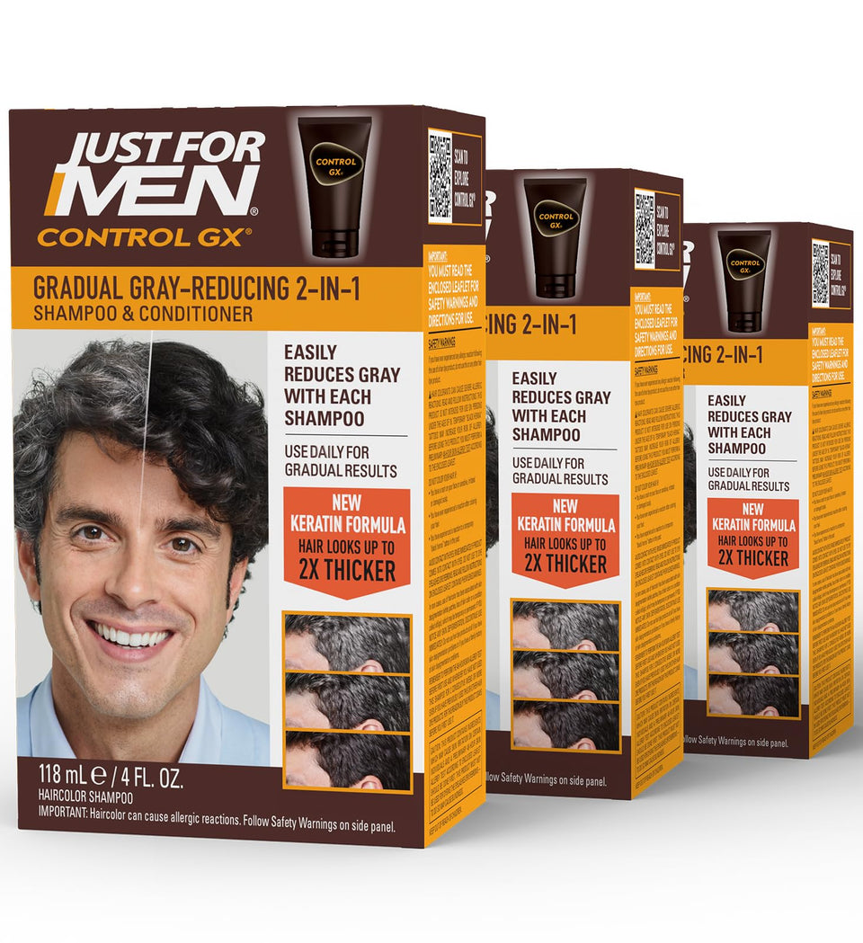 Just for Men Control GX front packaging showing product and benefit