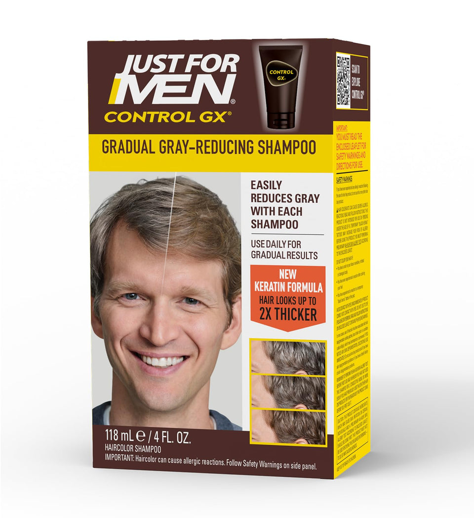 Just for Men Control GX front packaging showing bottle and label for gradual grey reduction