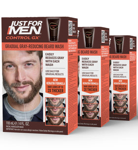 Just for Men Control GX front packaging showing product benefits and volume