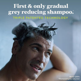 Just for Men Control GX label and listed features displaying gradual color and keratin benefit