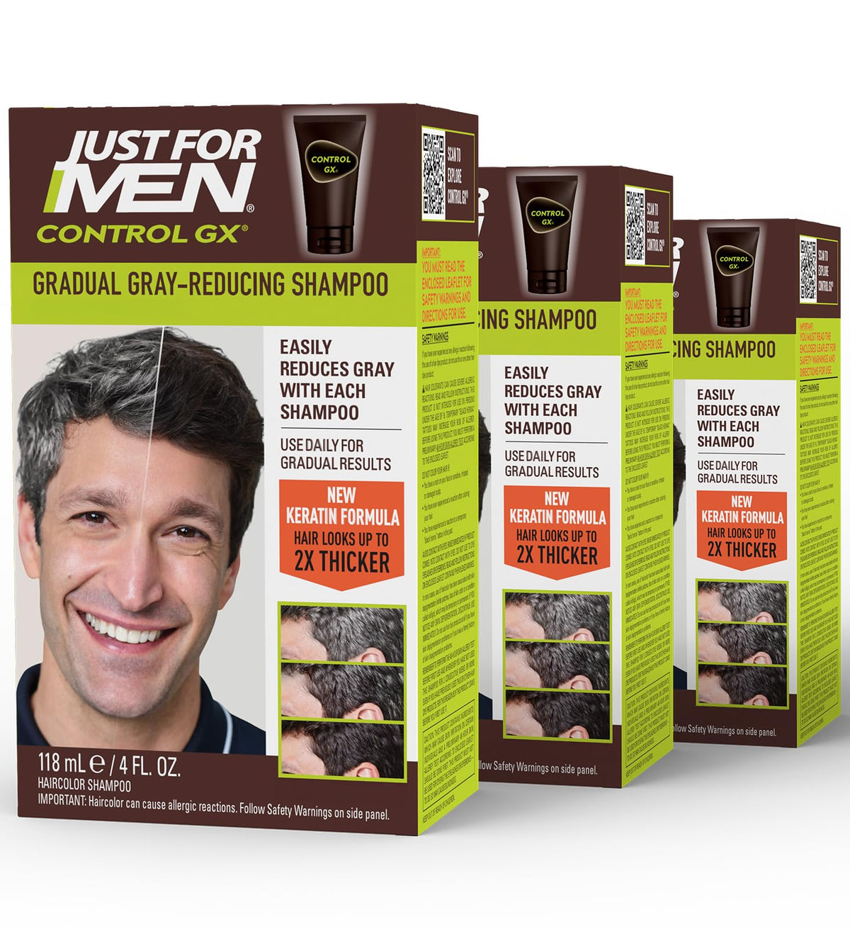 Just for Men front packaging showing product and benefits